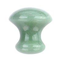 Main Naturel Vert Aventurine Grattage Massage Outil Champignon Forme Guasha Conseil
