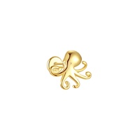 Boucles d'oreilles minuscules piercing Octopus Studs en argent sterling 925 ensemble de bijoux poisson de mer