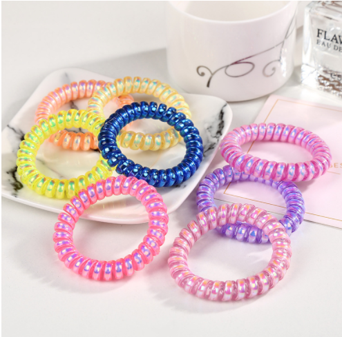 Заколка для волос в виде телефонной линии корейский парикмахерский ободок резинка конфетного цвета