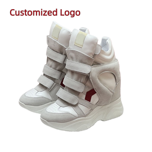 Sneakers Balskee da Donna con Zeppa Rialzante, Suola Spessa, in Vera Pelle e Camoscio, Stile Moda di Parigi - Product Image 4