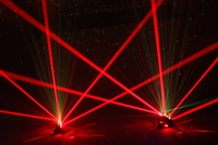 Projecteur à tête mobile 80W 5*10W 4-en-1 RGBW, éclairage de scène à faisceau laser pour DJ, discothèque, mariage, fête, parc à thème