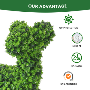 DW1-5 3D ornement PE vert herbe grand chien plante modélisation animaux topiaires artificiels pour la décoration de jardin extérieur - Product Image 5
