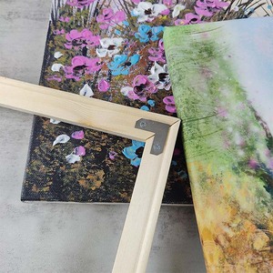 Kits de barras de Camilla de lona de madera DIY, diseño extraíble que muestra fotos, marco de imagen impreso artístico - Product Image 2