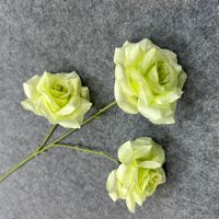 3-Köpfige Künstliche Seidenrosen für Hochzeit, Valentinstag & Heimdekoration - Natürlich Handgefertigt, Wiederverwendbar & Recycelbar