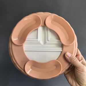 Assiette à dîner divisée en céramique écologique pour enfants de 8 pouces avec base d'aspiration et logo personnalisé pour un usage domestique - Product Image 4