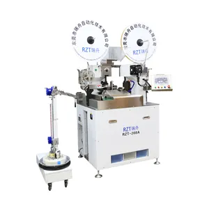 Automatic Electrical Wire Cable Equipment Both Ends Flat Ribbon Cable Cutting Stripping And Crimping Machine