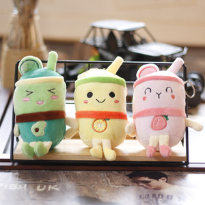 Ruunjoy พวงกุญแจตุ๊กตาฟองนมหน้าผลไม้นุ่มมากของขวัญ<span class=keywords><strong>หวาน</strong></span>ของขวัญฟองชา Boba - Product Image 2