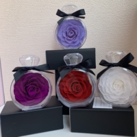 Rose éternelle géante personnalisable, fleur luxueuse pour la fête des mères, cadeau de la Saint-Valentin, flacon de parfum en acrylique, rose préservée pour femmes