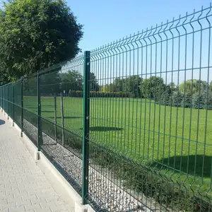 Heavy duty 3d curved bending galvanized wire fence cerca de malla de alambre Home Garden