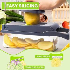 Cortador Manual de Frutas y Verduras Todo en Uno, Picador de Alimentos 12 en 1, Accesorios de Cocina Duraderos, Cortador de Verduras - Product Image 3