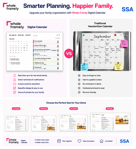 Pizarra Inteligente de 15.6 Pulgadas con Aplicación Whale Framely, Horarios Personalizables, Pantalla Clara para una Gestión Eficiente del Tiempo, <span class=keywords><strong>Calendario</strong></span> - Product Image 1