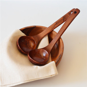 China al por mayor logotipo personalizado Hotel marrón oscuro mango largo gran olla caliente <span class=keywords><strong>Ramen</strong></span> de madera <span class=keywords><strong>cuchara</strong></span> de sopa <span class=keywords><strong>para</strong></span> vajilla - Product Image 2