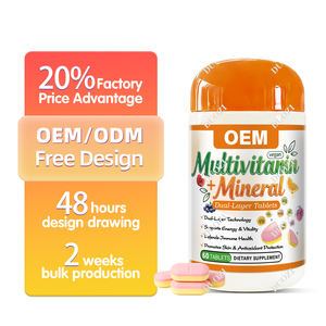 Tabletas Multivitamínicas + Minerales de Doble Capa - 60 Unidades |   Suplemento Dietético para el Apoyo Inmunitario y Aumento de Energía para la Salud de Todo el Cuerpo - Product Image 1