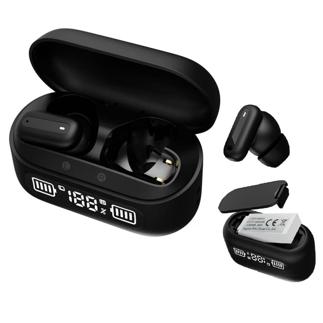 Detachable Battery Wireless Earphones Bluetooth 6.0 TWS Earbuds 5-6 Hours Music Playback Time In-ear True Wireless Headphone