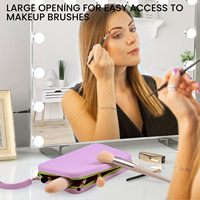 Sac cosmétique en silicone en gros, logo personnalisé, étanche, anti-poussière, pochette de maquillage portable, organiseur de toilette de voyage pour femmes, en vrac