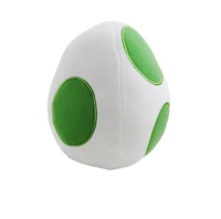 Peluche Mario de 21 cm, œuf de dragon, peluche œuf de dinosaure quatre couleurs (rose, jaune, bleu et vert)