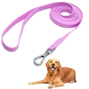 Nibao – laisse de chien en PVC, longue, imperméable, facile à nettoyer, plomb pour petits, moyens et grands chiens, 1.5m, 3m, 4.6m, 9.2m, 15.3m, 20m