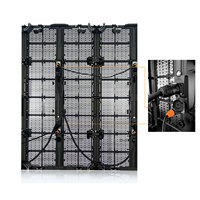 Écran LED transparent pour fenêtre extérieure, mur vidéo pour centre commercial, écran mural en verre semi-transparent 500 x 500 mm