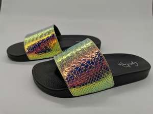 Design personnalisé GRS Trendy Personnalisé hommes à carreaux dorés vamp slide Sandales <span class=keywords><strong>d</strong></span>'été EVA pantoufles <span class=keywords><strong>d</strong></span>'intérieur - Product Image 4