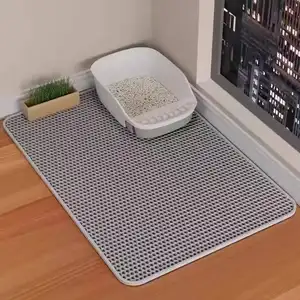 Kattenbak Kattenbak Anti-Splash Mat Oversized Dubbellaags Filter Anti-Lekkage Controle Zandmat Kat Benodigdheden