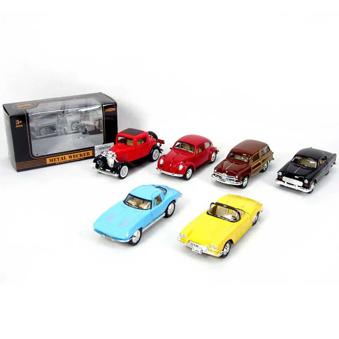 juguetes al por mayor 1:32 free wheels diecast metal car Free wheeling Die cast car model classic car diecast