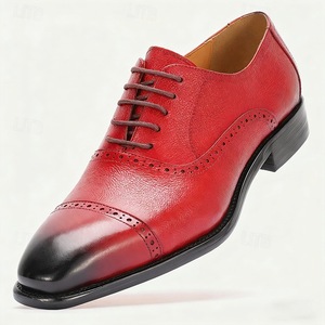 Men's Genuine Leather Oxfords Pointed Toe Lace-up Dress <b>Shoes</b> <b>Height</b> <b>Increasing</b> All Seasons Office Career Style - Product Image 1