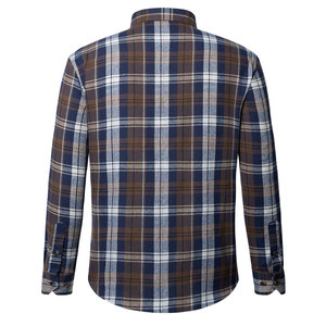 Camisa de Franela a Cuadros para Hombre, Manga Larga, Cierre de Botones, Estilo Casual, Algodón Transpirable, Ropa de Otoño, Última Moda - Product Image 2
