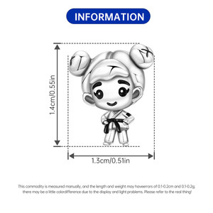 Este regalo con temática de Taekwondo para niñas pequeñas presenta un diseño único. (Accesorios DIY, regalo creativo para niñas) - Product Image 3