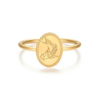 Milskye Joyería Bonita y Elegante para Mujer, Anillos de Plata 925 con Diseño de Pez Koi