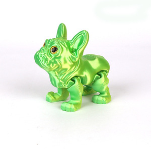 Adorables figurines imprimées en 3D : Bouledogue français articulé, jouet de bureau, animal de compagnie mignon, anti-stress, ornement, animaux, dinosaures – Produit très vendu - Product Image 6