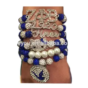 Aangepaste Griekse Zeta Dames Club 1920 Armband Sieraden Set