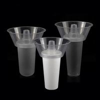Gobelet en plastique jetable écologique avec plateau, capacité et taille personnalisées, impression sérigraphique, style tendance, utilisation promotionnelle