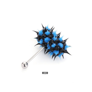 Anneau de <span class=keywords><strong>langue</strong></span> vibrant en caoutchouc Jachon Hip Hop 1,6*18*5mm Barre en acier inoxydable Piercing de <span class=keywords><strong>langue</strong></span> Punk Bijoux de corps unisexe - Product Image 3