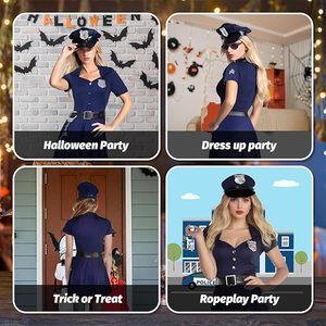 Disfraz <span class=keywords><strong>de</strong></span> Policía <span class=keywords><strong>para</strong></span> <span class=keywords><strong>Mujer</strong></span> Adulta Vestido <span class=keywords><strong>de</strong></span> Oficial con Faldas <span class=keywords><strong>para</strong></span> Cosplay y <span class=keywords><strong>Disfraces</strong></span> <span class=keywords><strong>de</strong></span> <span class=keywords><strong>Halloween</strong></span> - Product Image 6