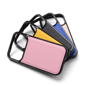 Nouvelle coque en cuir PU pour iPhone <span class=keywords><strong>16</strong></span> 17 Pro Max, couleur unie simple, toucher cuir grainé, étui de protection professionnel pour téléphone - Product Image 5