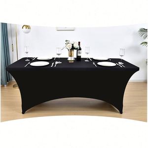 Customized Trade Show Logo Advertising Display Tablecloth Promotional <b>6ft</b> Polyester Stretch Fabric Anti-Wrinkle - Product Image 5