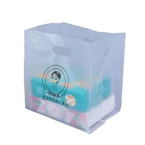Eco-friendly Recycled Customized Waterproof Takeaway PP Plastic Packaging Carry Bags mit Handle