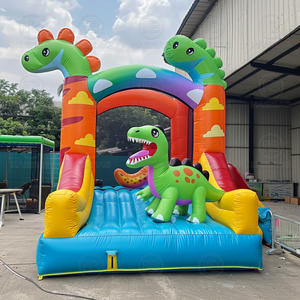 Combo de videurs gonflables <span class=keywords><strong>pour</strong></span> fête d'enfants Moonwalk Bounce House Family Social Interaction T-Rex Jumping Castle avec toboggans - Product Image 4