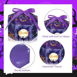 Paquete de 24 Bolsas de Regalo con Diseño de Telaraña de Bruja para Halloween, Cajas de Regalo con Estampado Espeluznante para Dulces, Caja de Regalos para Fiesta de Halloween - Product Image 4