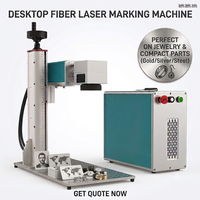Nouvelle machine de marquage laser à fibre de bureau 20W 30W 50W, graveur laser IA haute précision pour verre, codes-barres, numéros de série et plaques signalétiques