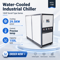 Enfriador de Agua Avanzado de 10HP 29kW con Sistema de Enfriamiento, Bomba de Paletas, Compresor Scroll, Válvula de Expansión y Condensador para la Industria Textil