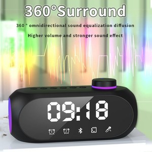 S18 Bluetooth Speaker RGB Clock Portable <b>Mini</b> Stereo With Alarm For Home <b>Desk</b> Use - Product Image 4