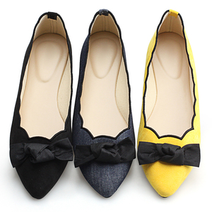 Zapatos planos con lazo para mujer, calzado moderno con bordado de ondas, <span class=keywords><strong>2022</strong></span> - Product Image 1