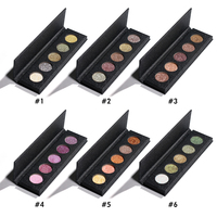 Haute qualité poudre pressée fard à paupières mat miroitant noir Palette luxe ombre diamant paillettes Duochrome yeux ombre pour le maquillage