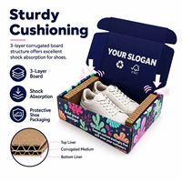 Boîtes cadeaux rigides biodégradables en carton ondulé recyclé, logo personnalisé en relief, fermeture magnétique pour l'emballage des chaussures
