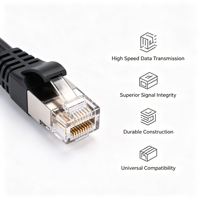 Cable Ethernet Cat6 de Alta Velocidad, Cable de Conexión RJ45, 10 Gbps, Cable LAN Blindado de Cobre Puro, Arnés de Cableado para Red