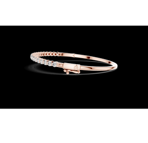 Rose <b>Gold</b> Classic Diamond Tennis <b>Bracelet</b> Sterling Silver Plated Party Gift Luxury Fine Jewelry Women Featuring Timeless Design - Product Image 1