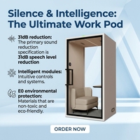 Cabines de bureau insonorisées Smart Lock, cabines téléphoniques acoustiques portables, postes de travail privés pour B2B