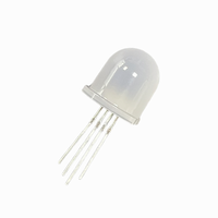 WS2812B 12mm 3 en 1 RGB Pleine couleur Diffusion ronde Tête 60 degrés Pixel adressable Diode LED traversante 800kbps pour guirlande lumineuse LED
