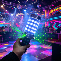 Projecteur laser à quatre têtes LED pour bouteille, en alliage d'aluminium, étanche, idéal pour les fêtes de Noël, les clubs et les bars